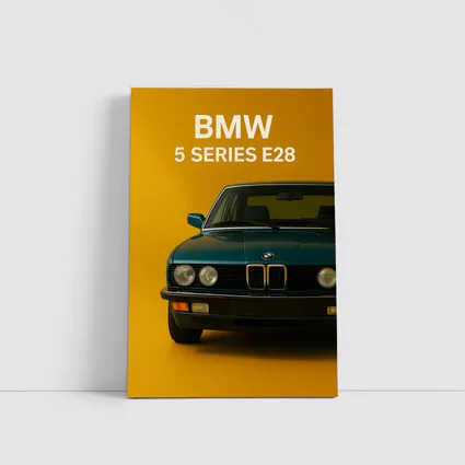 BMW Five Series E28 Yellow Background Art