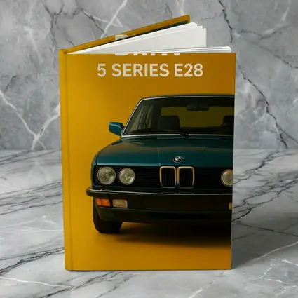 BMW Five Series E28 Yellow Background Art