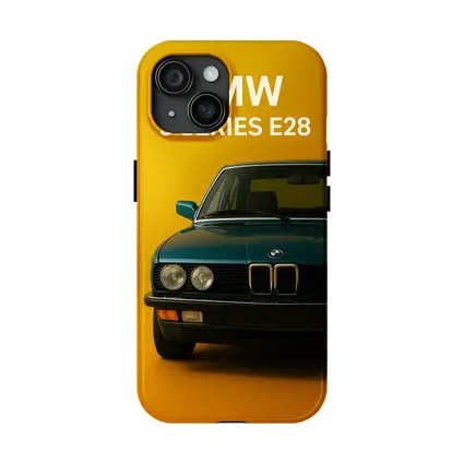 BMW Five Series E28 Yellow Background Art