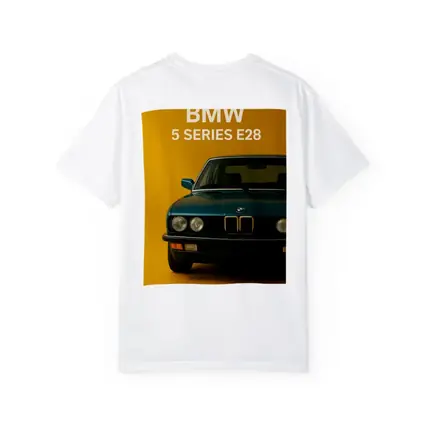 BMW Five Series E28 Yellow Background Art