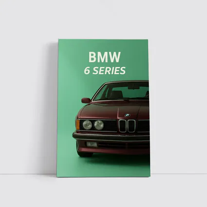BMW 6 Series Classic Car Green Background