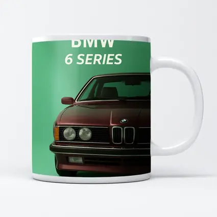BMW 6 Series Classic Car Green Background