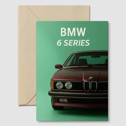 BMW 6 Series Classic Car Green Background