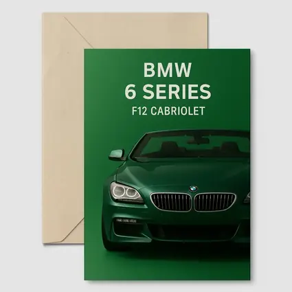 BMW Six Series F12 Cabriolet Green Background