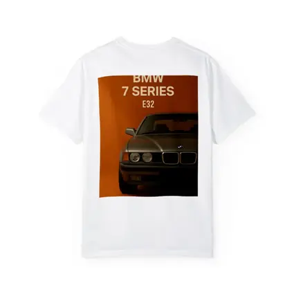 BMW Seven Series E32 Orange Background
