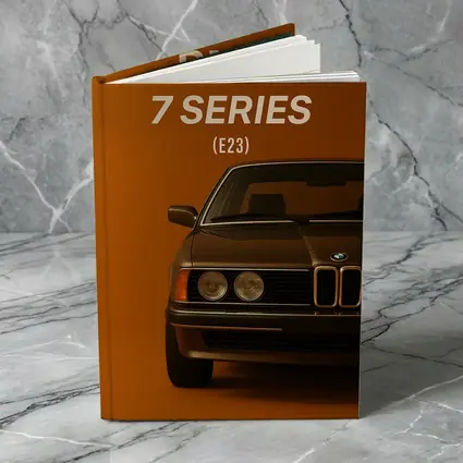 BMW Seven Series E23 Orange Background Art