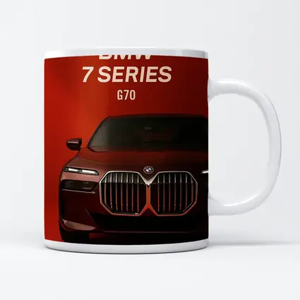 BMW Seven Series G70 Red Background