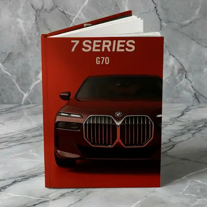 BMW Seven Series G70 Red Background
