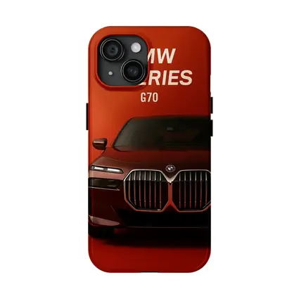BMW Seven Series G70 Red Background