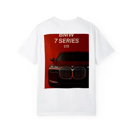 BMW Seven Series G70 Red Background