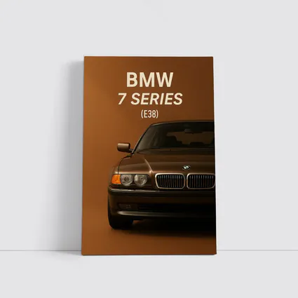 BMW Seven Series E38 Brown Background Art