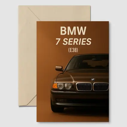 BMW Seven Series E38 Brown Background Art