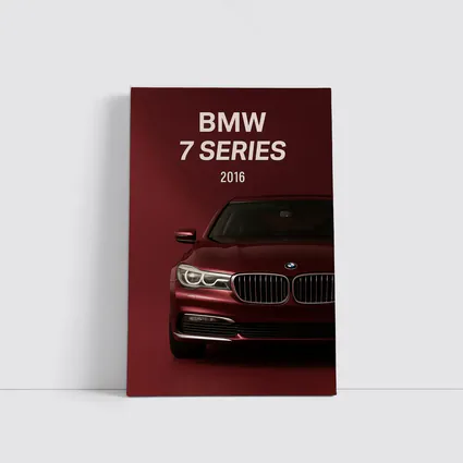 BMW 7 Series 2016 Dark Red Background