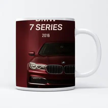 BMW 7 Series 2016 Dark Red Background