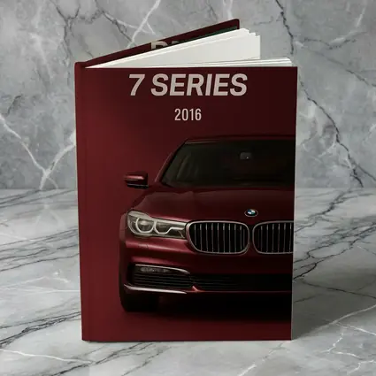 BMW 7 Series 2016 Dark Red Background