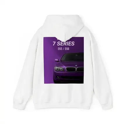 BMW Seven Series E65 Purple Background Art
