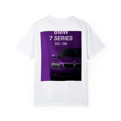 BMW Seven Series E65 Purple Background Art