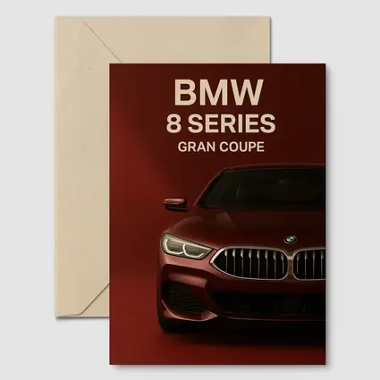 BMW Eight Series Gran Coupe Red Background