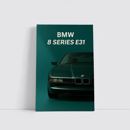BMW 8 Series E31 Teal Studio Art