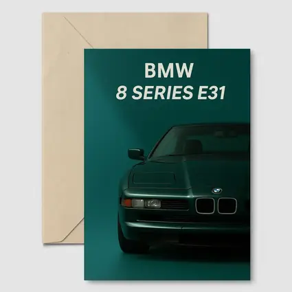 BMW 8 Series E31 Teal Studio Art
