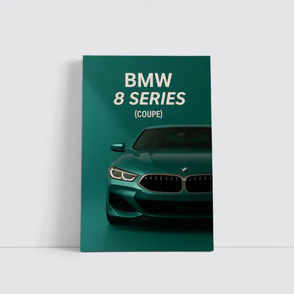 BMW 8 Series Coupe Green Minimal Art