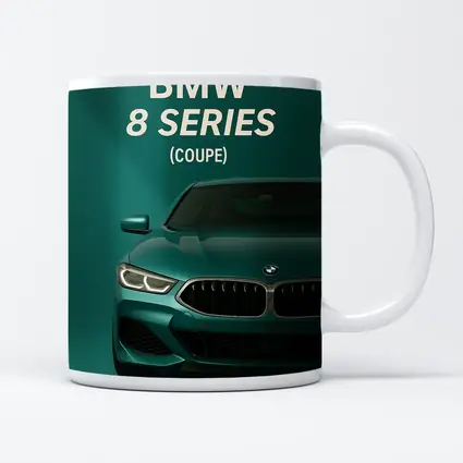 BMW 8 Series Coupe Green Minimal Art