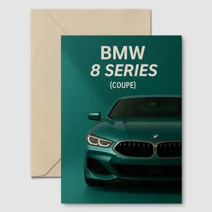 BMW 8 Series Coupe Green Minimal Art
