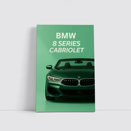 BMW Eight Series Cabriolet Green Background