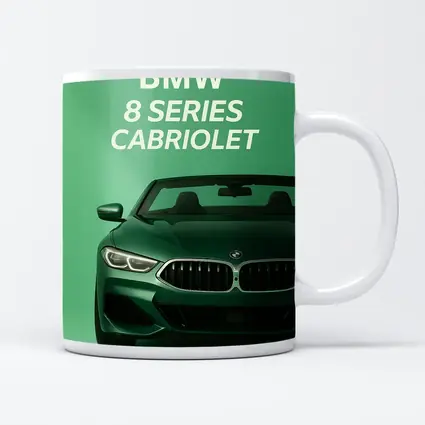 BMW Eight Series Cabriolet Green Background
