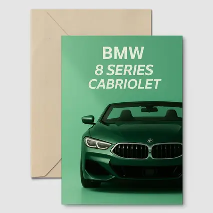 BMW Eight Series Cabriolet Green Background