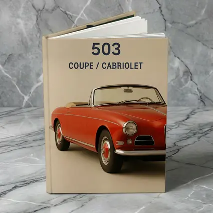 BMW 503 Cabriolet Classic Red Car Art