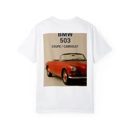 BMW 503 Cabriolet Classic Red Car Art