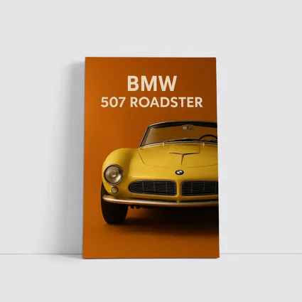 BMW 507 Roadster Classic Orange Background