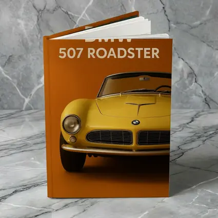 BMW 507 Roadster Classic Orange Background