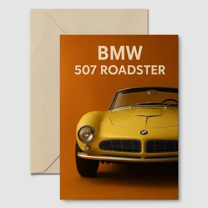 BMW 507 Roadster Classic Orange Background