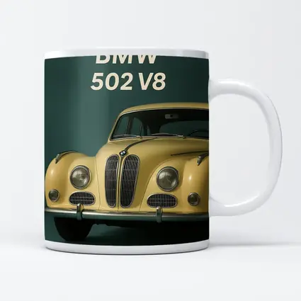 BMW 502 V8 Classic Car Green Background