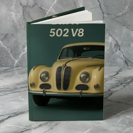 BMW 502 V8 Classic Car Green Background