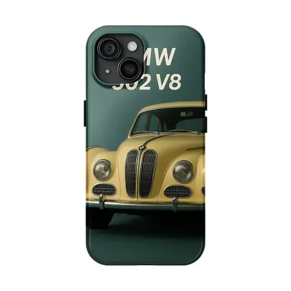 BMW 502 V8 Classic Car Green Background