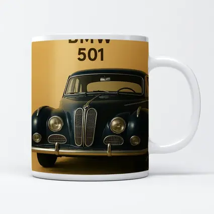 BMW 501 Classic Car Beige Background