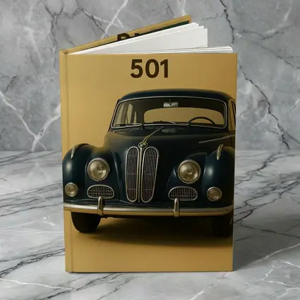 BMW 501 Classic Car Beige Background