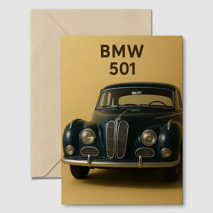 BMW 501 Classic Car Beige Background