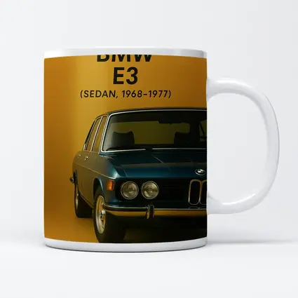 BMW E3 Sedan Classic Car Gold Background