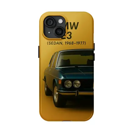 BMW E3 Sedan Classic Car Gold Background