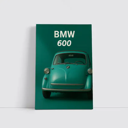 BMW 600 Classic Microcar Teal Green Background