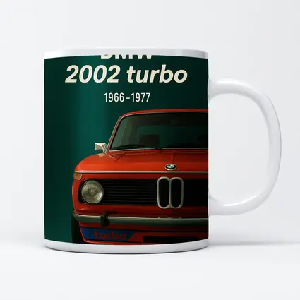 BMW 2002 Turbo Classic Red Car Art