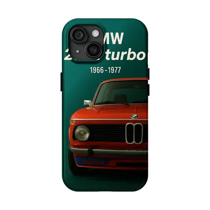 BMW 2002 Turbo Classic Red Car Art