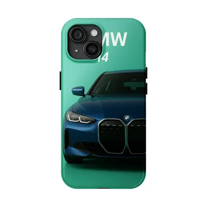 BMW i4 Front View Green Background
