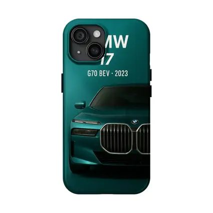 BMW i7 G70 Electric Sedan Teal Background