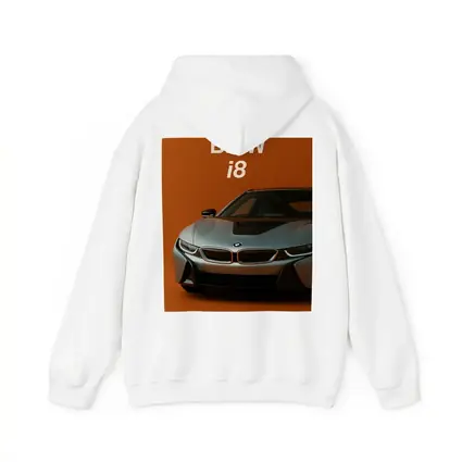 BMW i8 Sports Car Orange Background