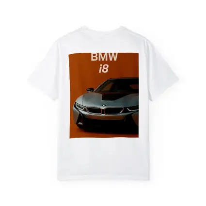 BMW i8 Sports Car Orange Background